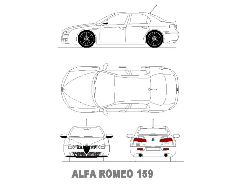 Automóvil Alfa 159 .