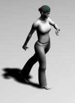 3D gehende Frau