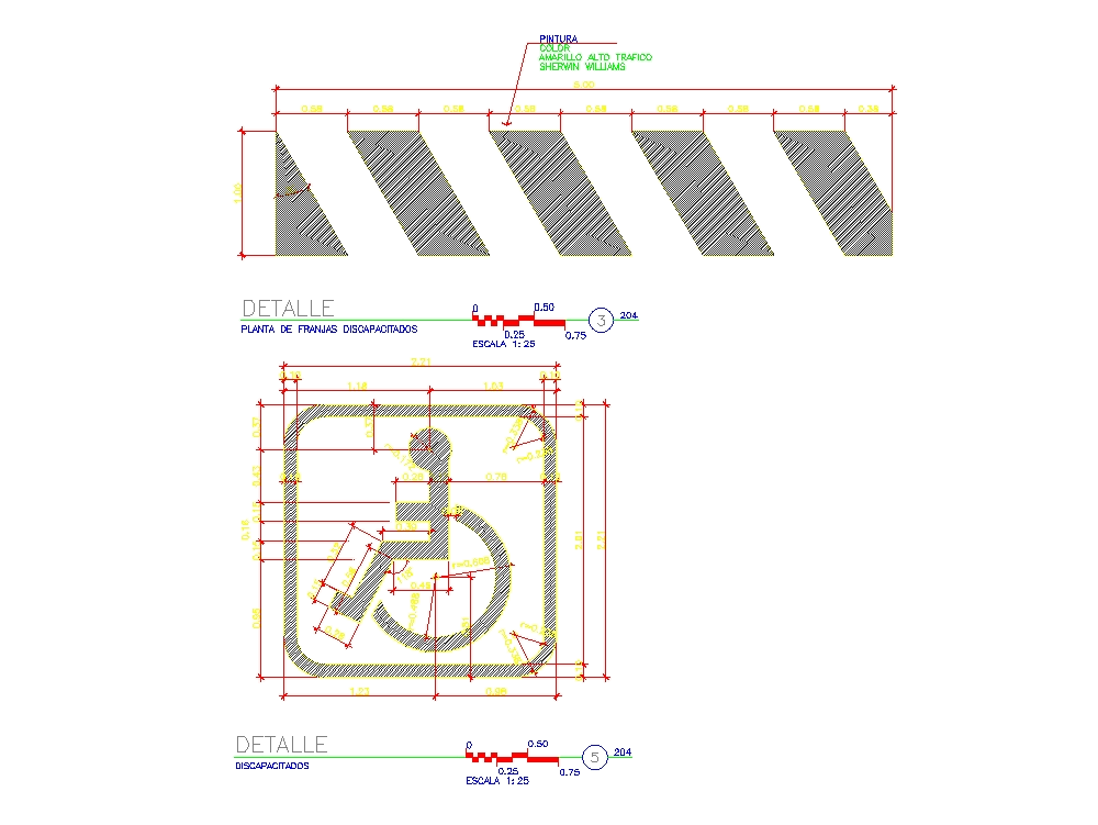Mark parking disabilitie persons