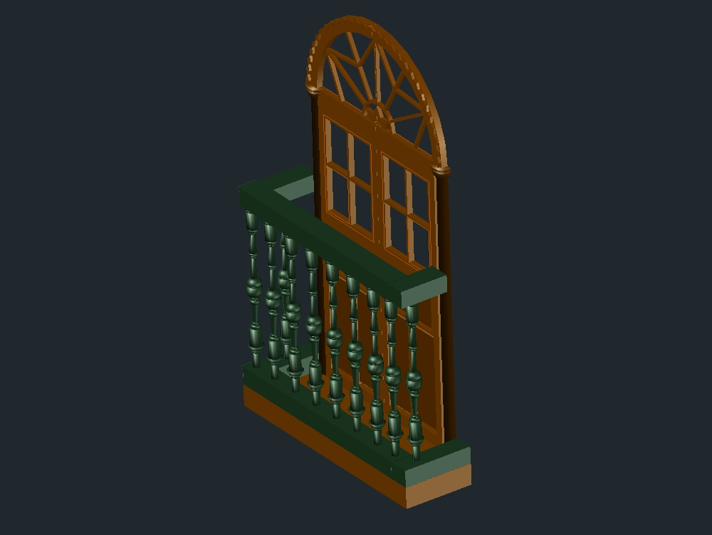 Balkon in 3D