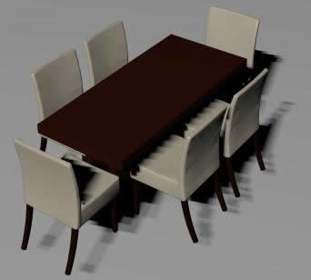 Table de salle à manger 3d