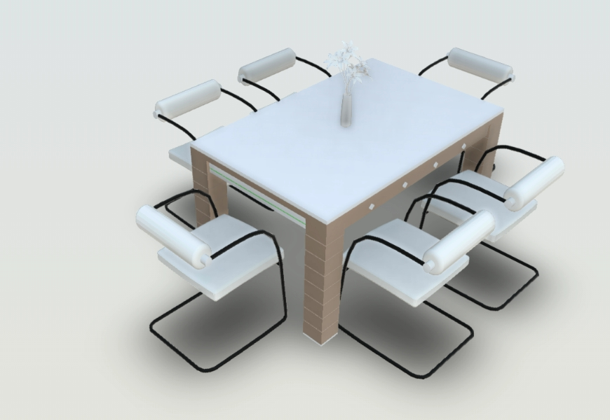 Mesa de jantar 3d