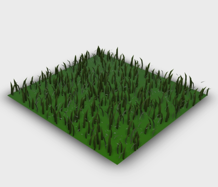 Gras in Block 3d