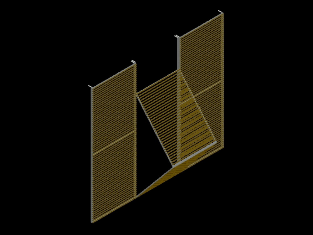Folding blinds system 3D