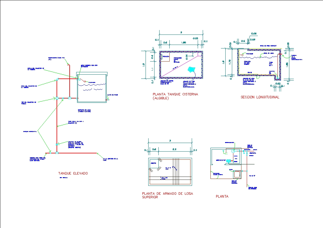 Detalles hidraulicos para casa en AutoCAD | CAD ( KB) | Bibliocad