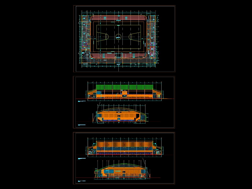 Design von Sporthallen