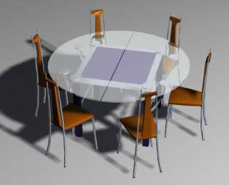 Table for dining 3d