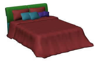 Double bed 3d