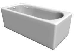 Rectangular bath tub 3d