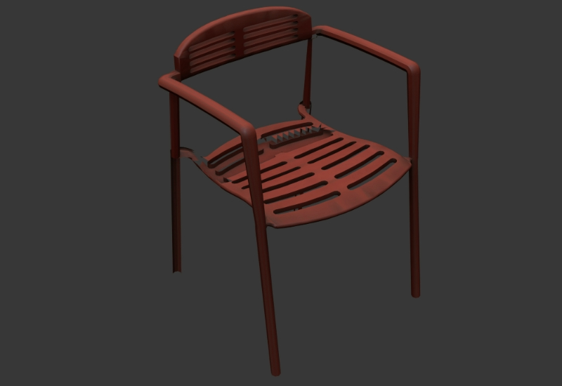 Plastic chair 3d