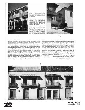 Proa magazine 92 - Colonial architecture in Colombia  - September 1955