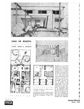 Magazine Proa 96 - Maisons à Bogota - Janvier 1956