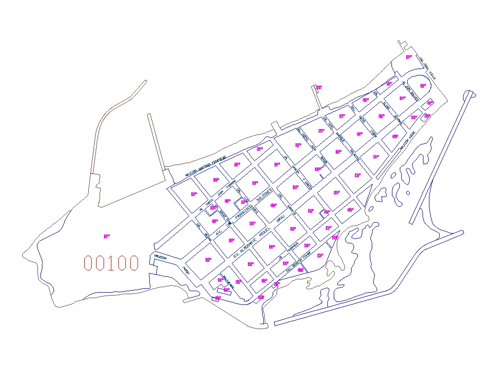 Plan du quartier de Punta