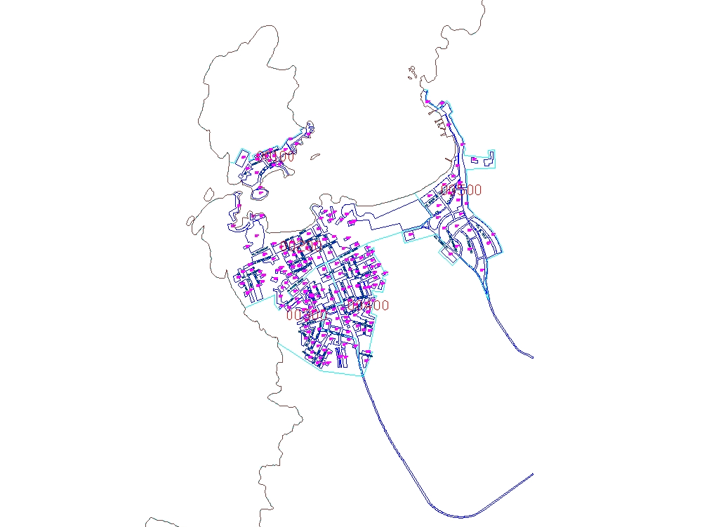 Plano del distrito de Pucusana