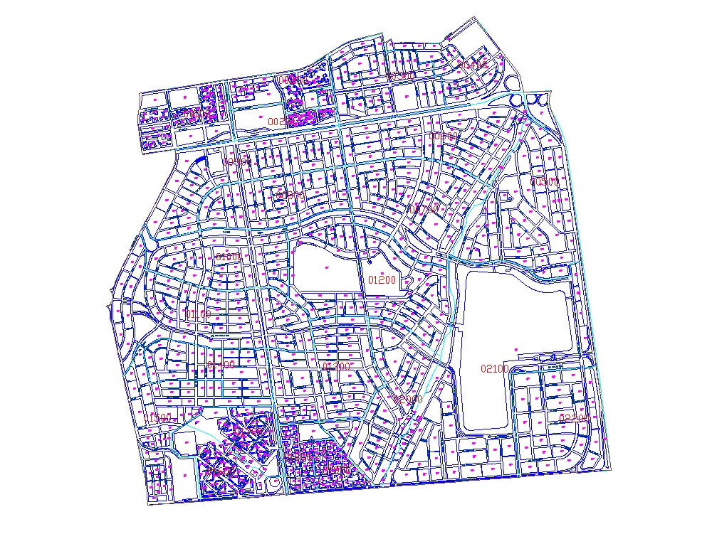Plano del distrito de San Borja.