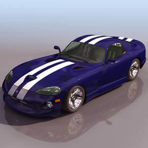 Car in 3D model Dodge Vip