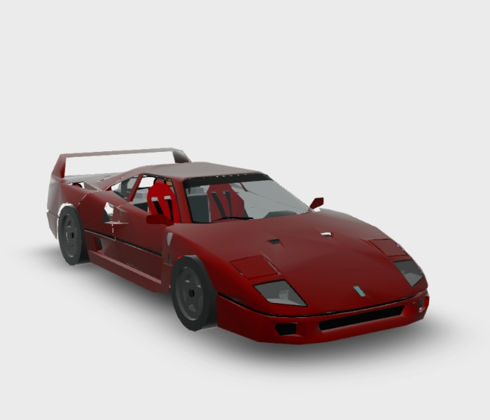 Ferrari F 40 3D   with applied materials