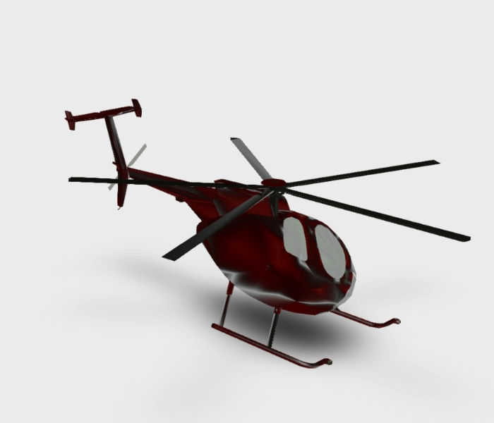 Helicóptero no modelo 3d 500d