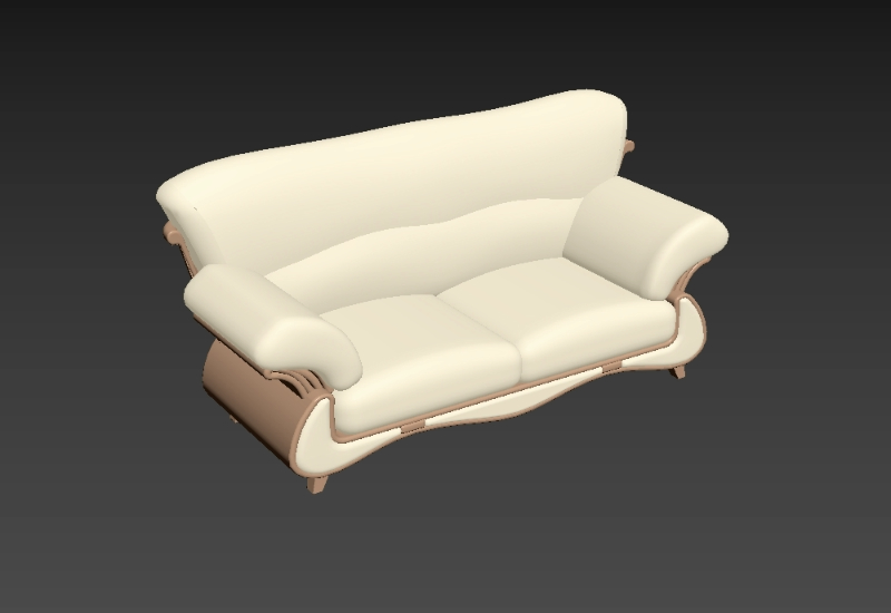 Double armchair 3d
