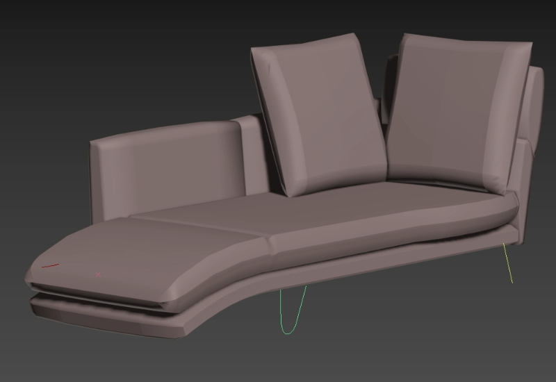 Sofa for relax in 3d
