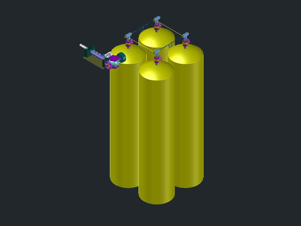 Tanques de gas natural 3D
