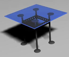 Glass table 3d