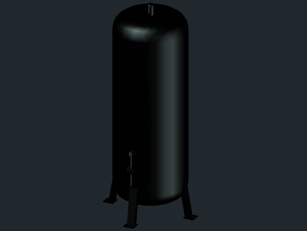 3d lung tank in AutoCAD, Download CAD free (162.41 KB)