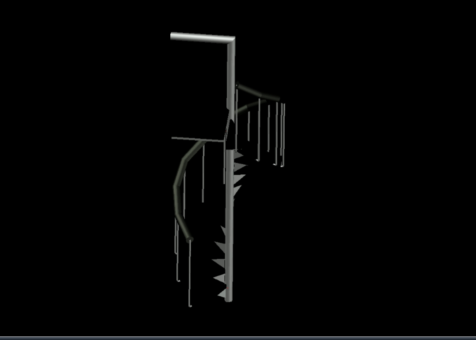 escalier en colimaçon 3D