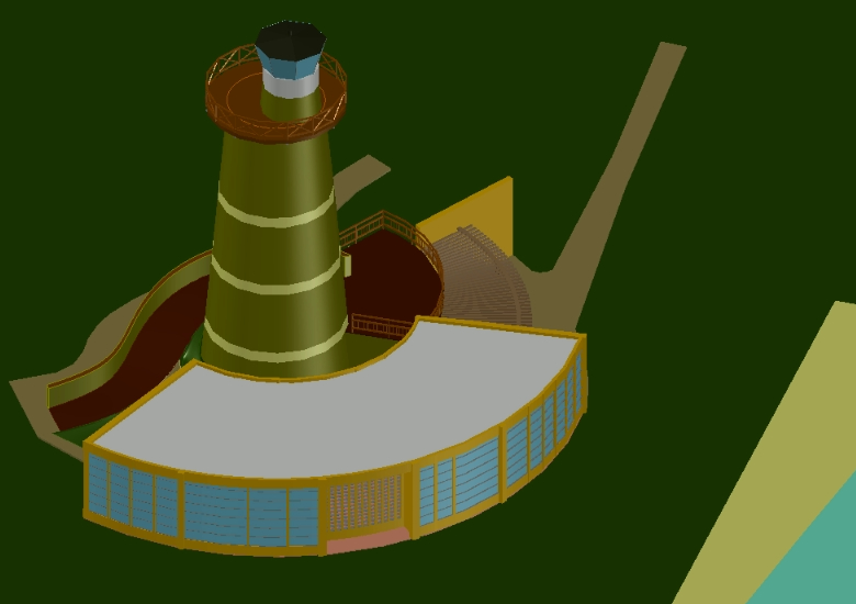 3d lighthouse and chapel