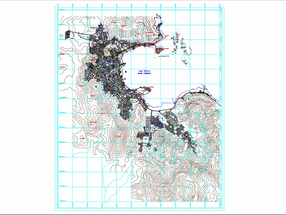 Stadtplan mit Topographie