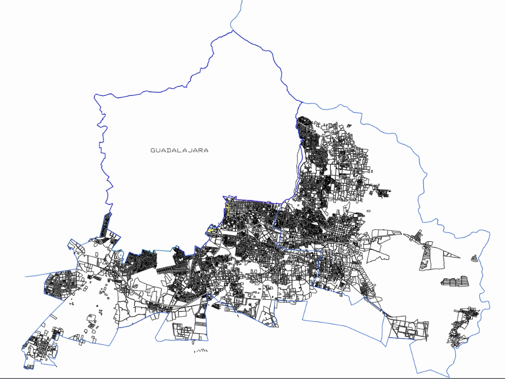 Plano urbanístico de Guadalajara