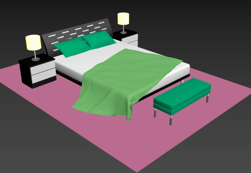 Juego de dormitorio 3D