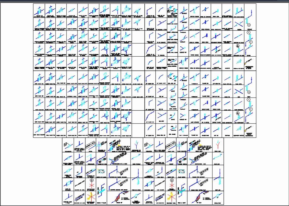 pipe fittings symbols autocad