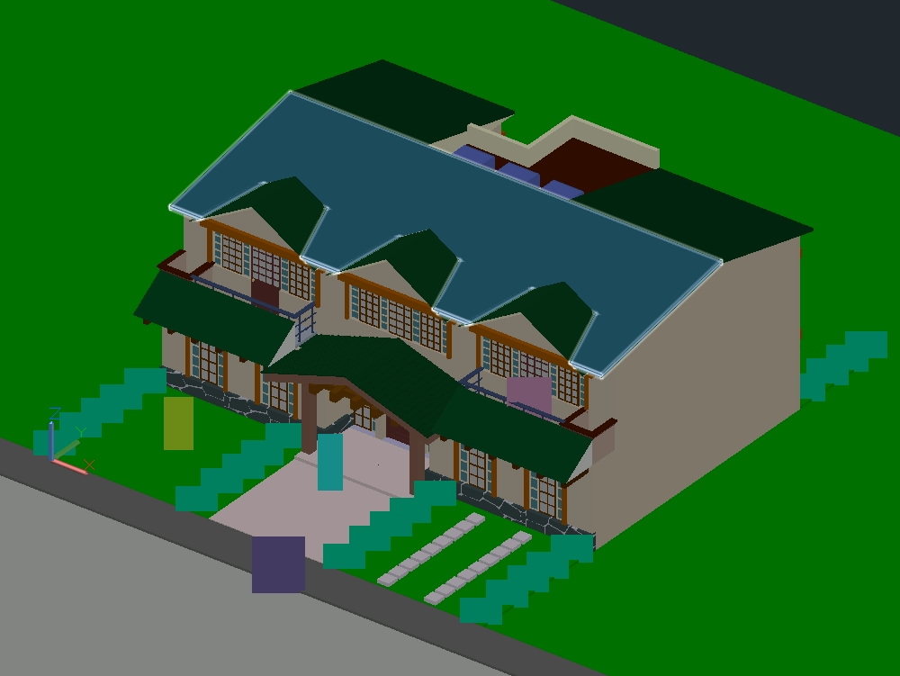 Casa suburbana 3D