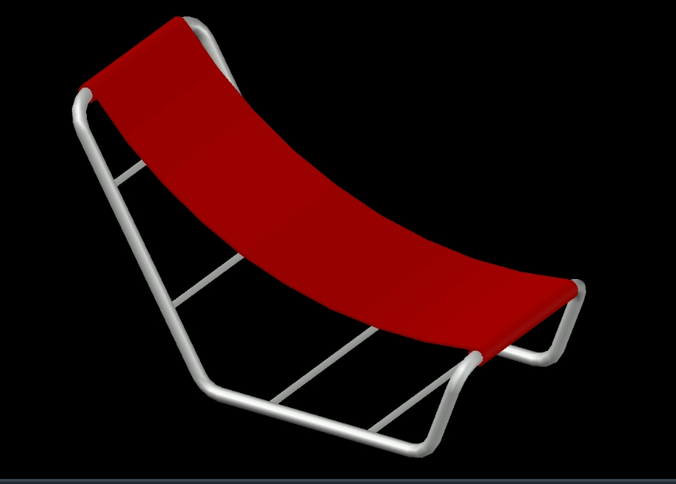 chaise de plage 3D