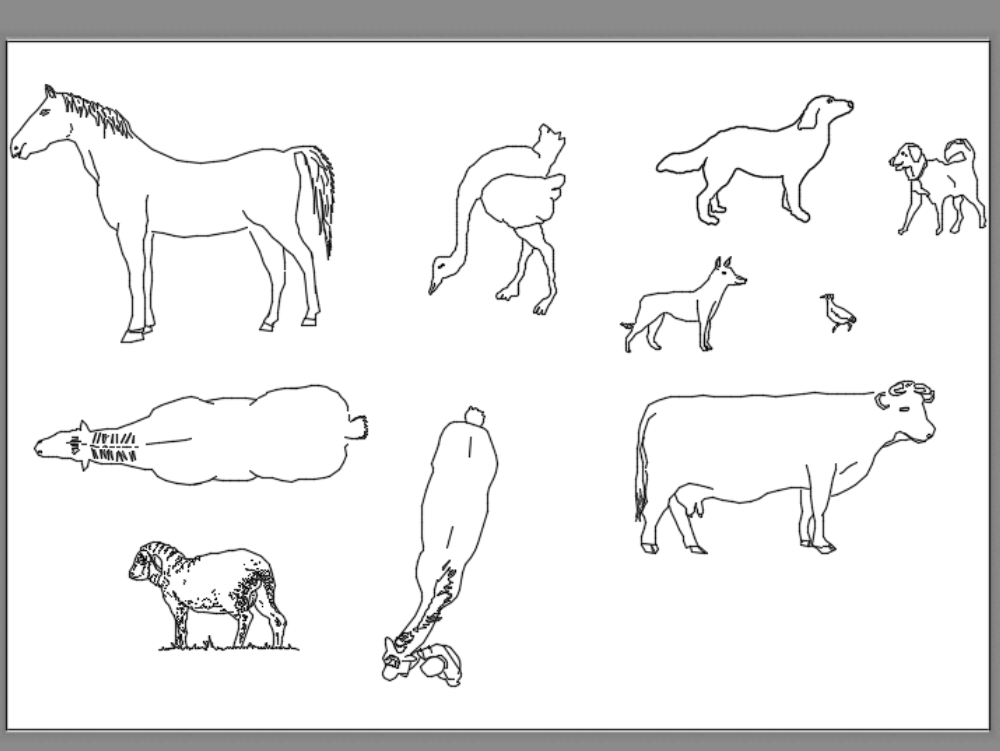 Animals in AutoCAD Download CAD free 133 23 KB Bibliocad