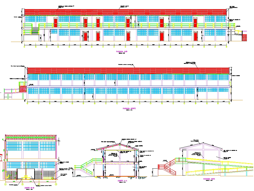 Salas de aulas: eletrônica., - Detalhes do Bloco DWG