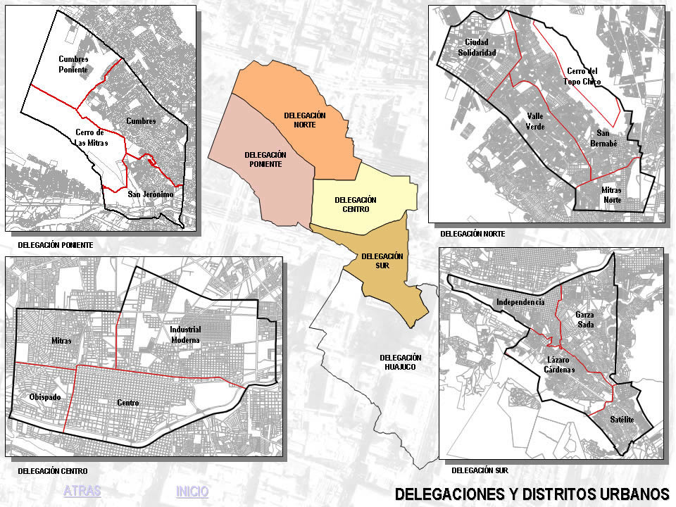 Plano de desenvolvimento urbano de Monterrey; Novo leão; México 2