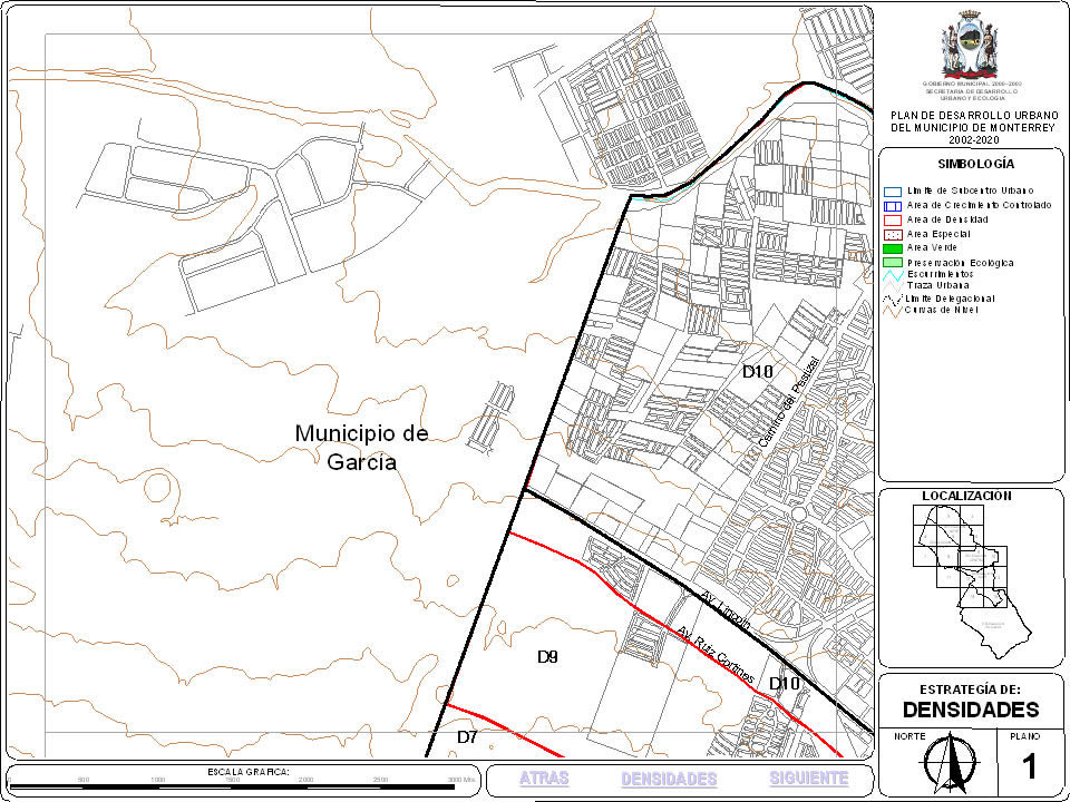 Monterrey - Mexico -  Plan of urban development