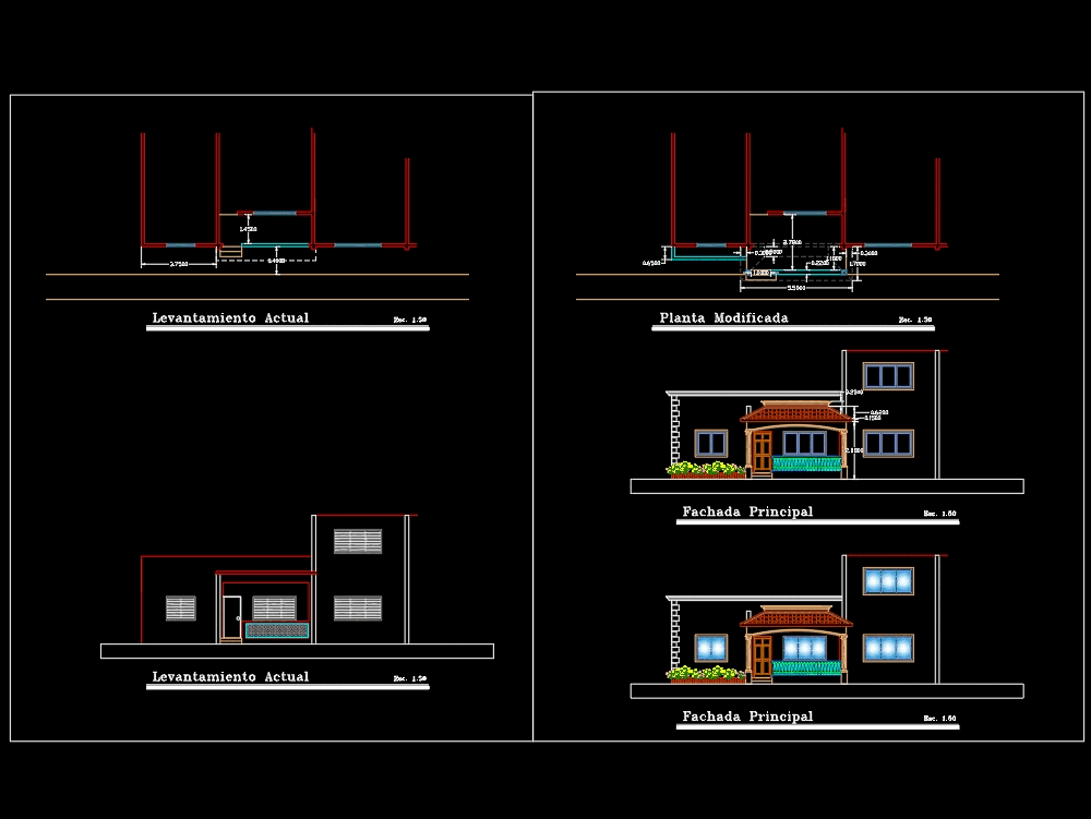 Fachadas Autocad 6877