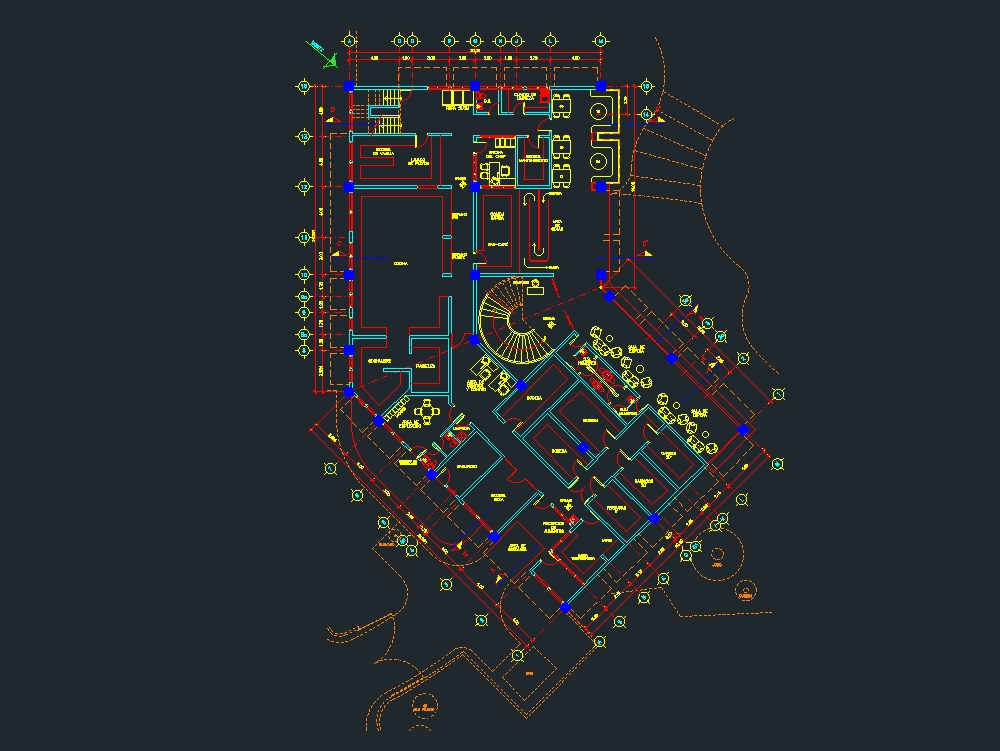 Cocina para restaurante en AutoCAD | Descargar CAD gratis (99.79 KB