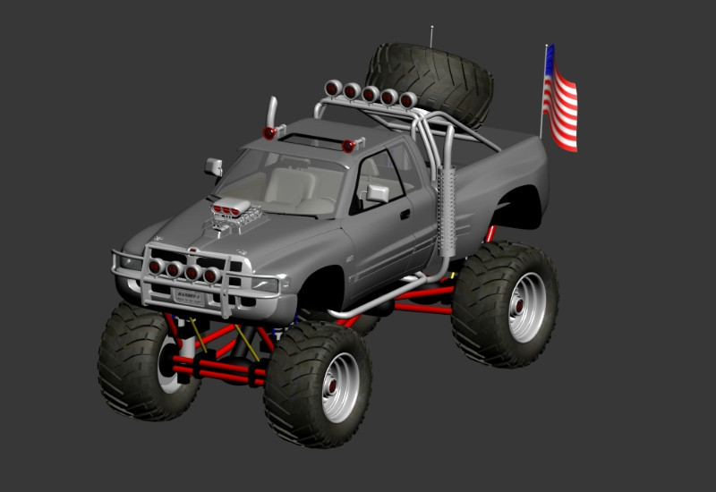 Camioneta monster 3D