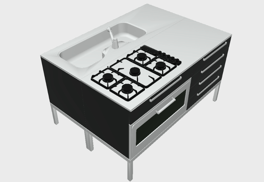 3D Küchenschrank