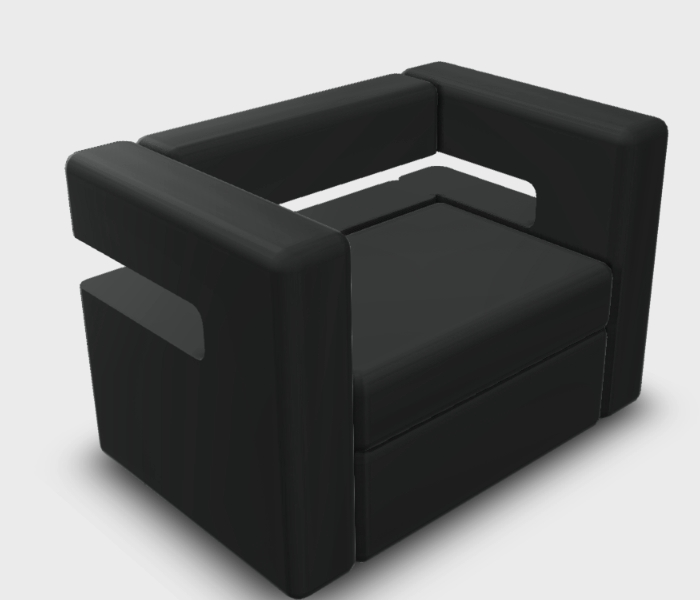 3D quadratischer Sessel