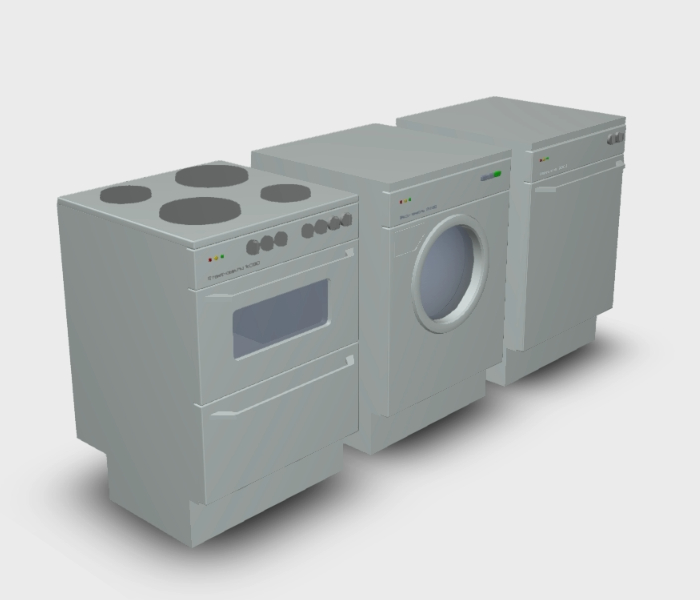 Máquina de lavar roupa 3d