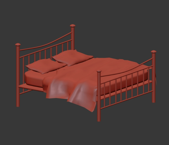 3d Double Bed
