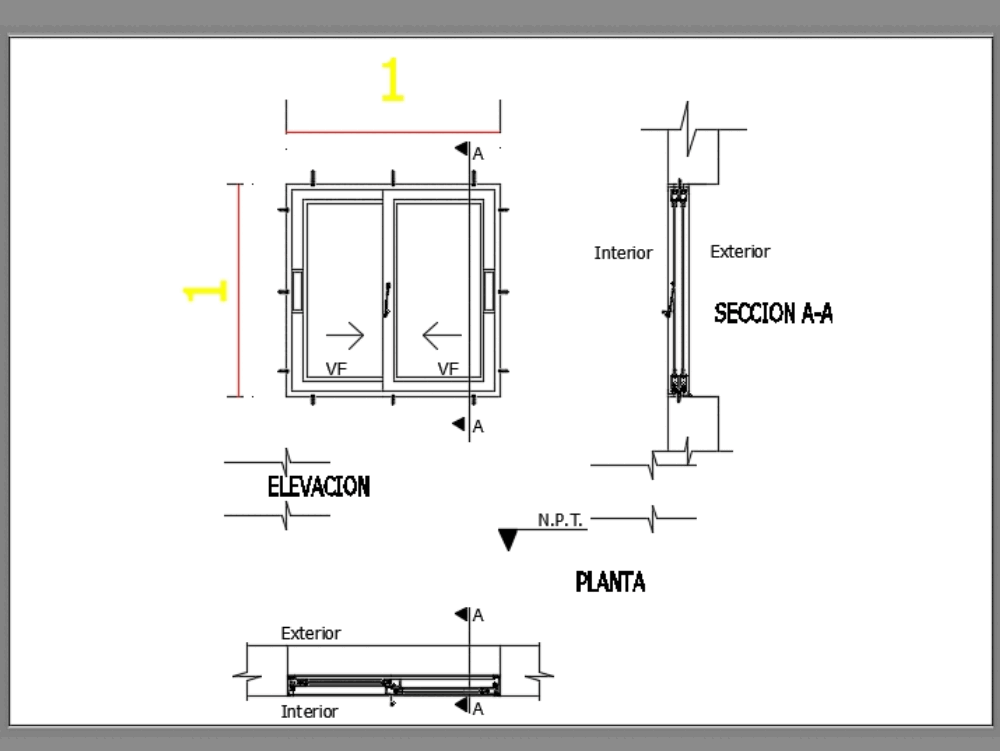 Ventana Corrediza En Autocad Descargar Cad Gratis Kb Bibliocad