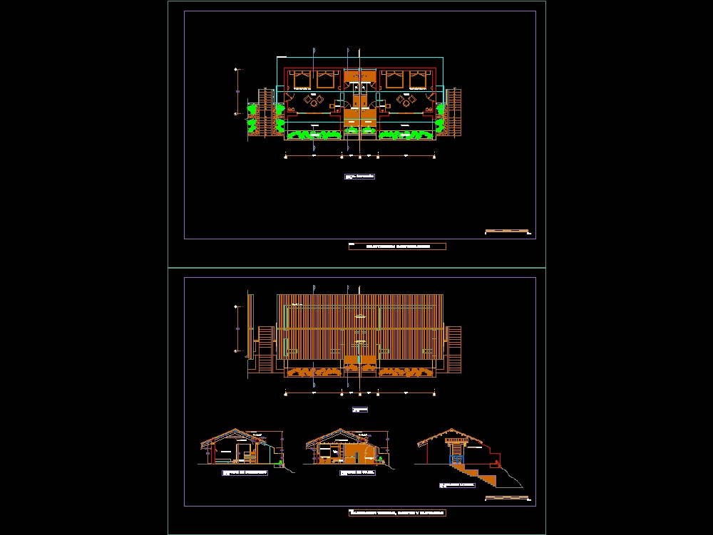 Habitación tipica para albergue en AutoCAD | CAD (760.55 KB) | Bibliocad