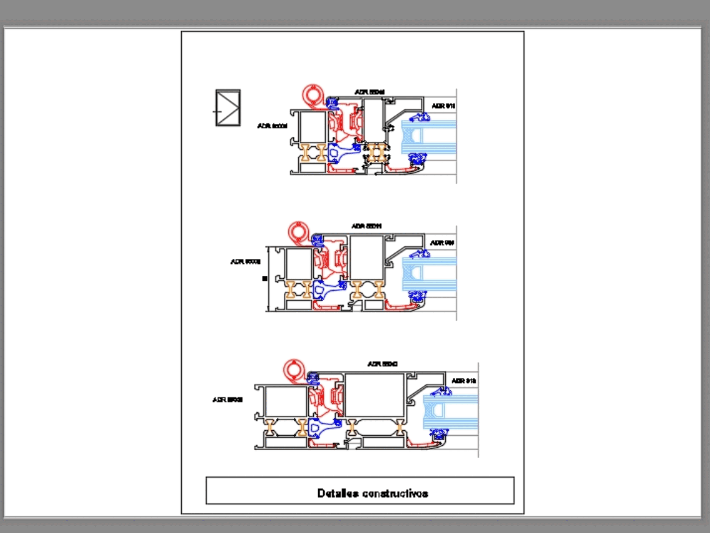 Window profiles in AutoCAD CAD  download 565 97 KB 