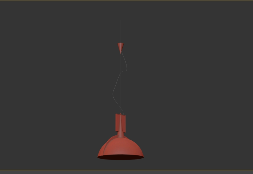 A lâmpada do teto 3d